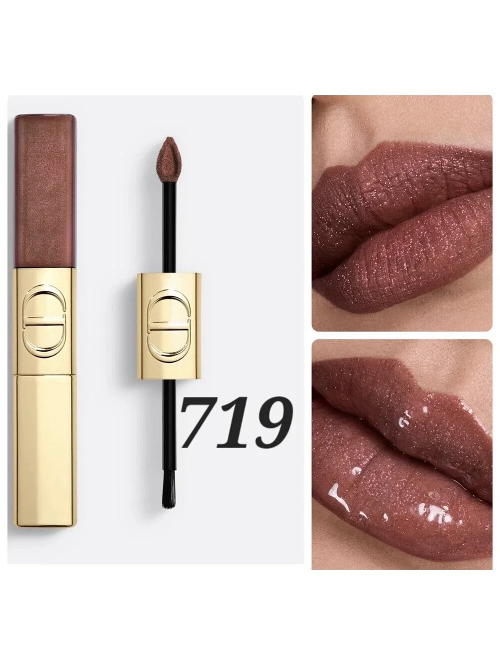 Dior Rouge Dior 719 ACROBAT Sequin Liquid Lip Duo  Discontinued Holiday 2025